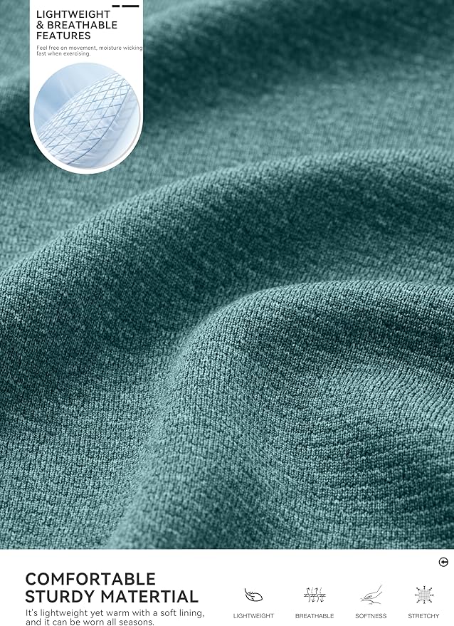 Obla Golf Quarter Zip Pullover for Men Mock Neck Sweatshirt Lightweight Sun Protection Men's Long Sleeve Golf Shirt