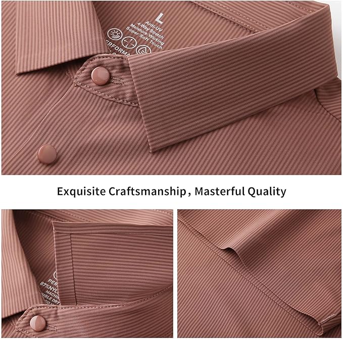 Esabel.C Golf Shirts for Men Dry Fit Performance Short Sleeve Print Moisture Wicking Collared Shirt