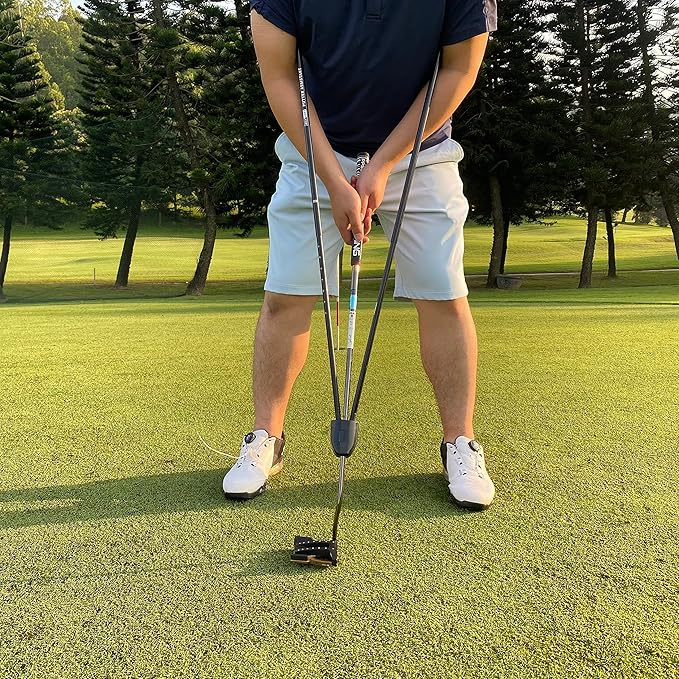 Golf Putting Training Aid, Putting Aid Golf Training Equipment for Perfect Putt, Attaches to Any Putter Shaft