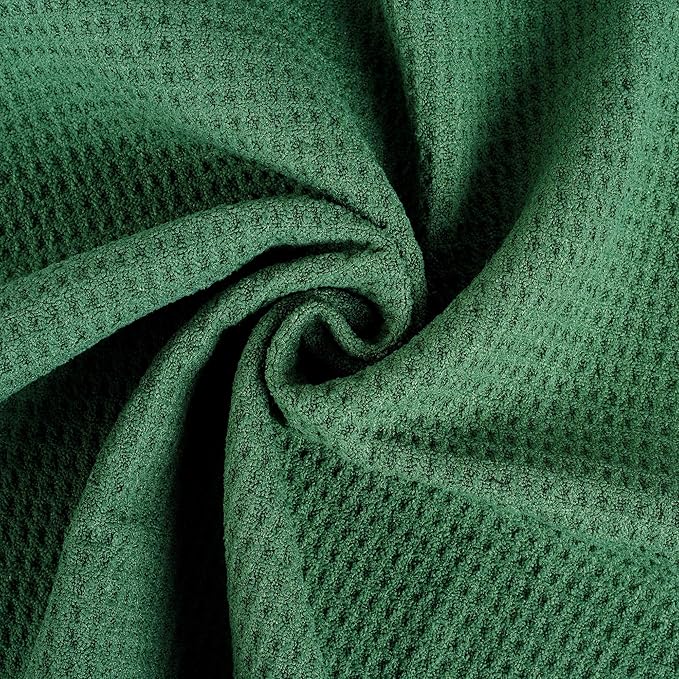 Mile High Life Tri-fold Golf Towel | Premium Microfiber Fabric | Waffle Pattern | with Heavy Duty Carabiner Clip | Golf Towel for Men and Women (GreenGolf Towel)