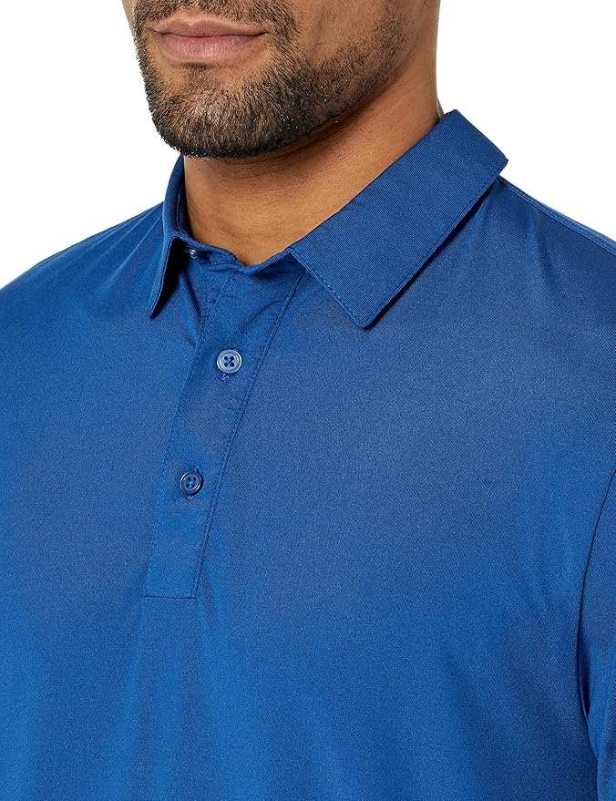 Amazon Essentials mens Slim-Fit Quick Dry Tech Stretch Lightweight Golf Polo Shirt