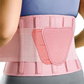 FEATOL Back Brace for Lower Back Pain, Breathable Back Support Belt for Women & Men with Lumbar Pad, Lumbar Support Belt for Heavy Lifting & Work, Pink, 3XL (Circumference:54-63")