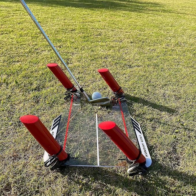 Golf Swing Training Aid Improve Your Swing Rotate and hit The Golf Ball to Practice Straight Fade and Draw line