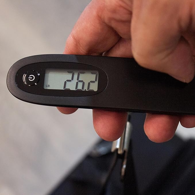 Escali Velo Slimline Portable Travel Luggage Scale with 110 lb Capacity, Black