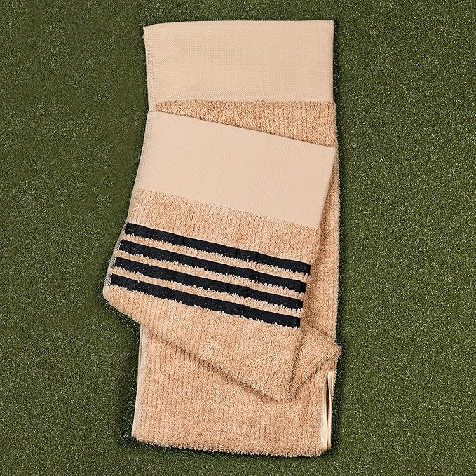 The Tour Towel | Large Golf Caddy Towel Terry Cloth, Absorbent 19" x 44", Center Cut, Perfect Hang Golf Cart Accessory and Golf Bag, Multiple Colors