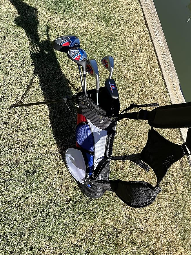 Fingerprints Junior Golf Club Set - Perfect for Junior Golfers - Left-Handed & Right-Handed Options - Complete Set in Multiple Sizes with Driver, Hybrid, 7i, PW, Putter & Stylish Stand Bag